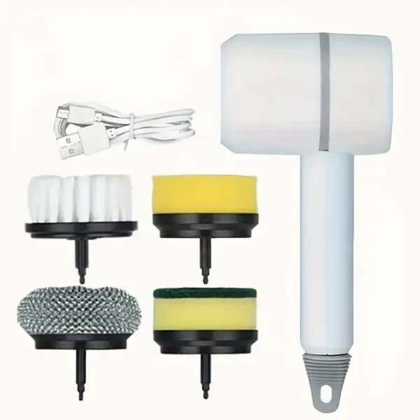 Electric Spin Scrubber Handheld, Cordless Cleaning Brush with 4 Replaceable Brush Heads, Power Scrubber for Kitchen Bathroom Sto - Image 8