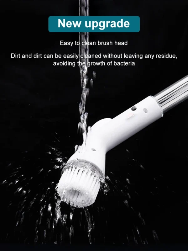 Electric Spin Scrubbers Electric Cleaning Brush Multifunctional Household Wireless Rotatable Cleaning Brush For Bathroom Kitchen - Image 5
