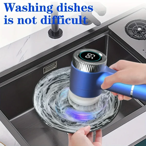 Xiaomi Electric Spin Scrubber Cleaning Brush Multifunctional With 5 Replaceable Brush Head LED Display Kitchen Toilet CleanBrush - Image 5