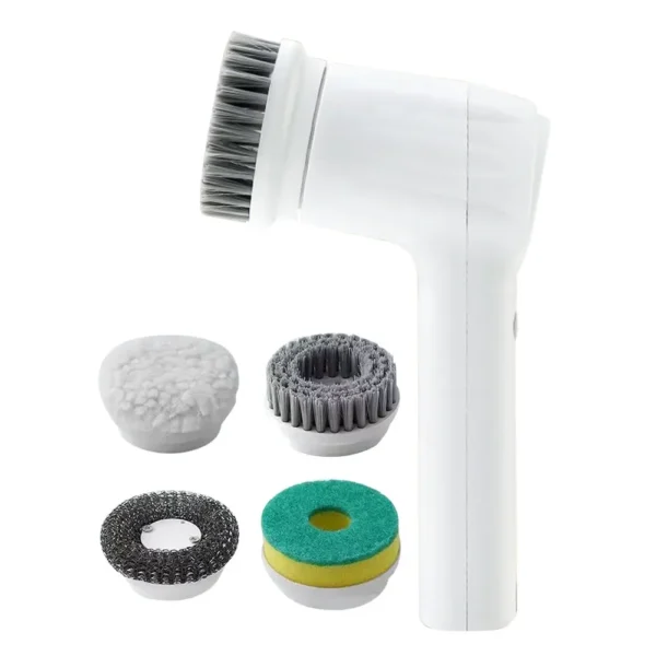 Electric Spin Scrubber USB Rechargeable with 5PCS Brush Heads Kitchen Dishwashing Brush Bathtub Tile Professional Cleaning Brush - Image 12