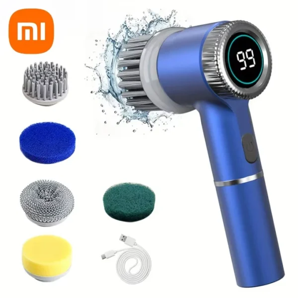 Xiaomi Electric Spin Scrubber Cleaning Brush Multifunctional With 5 Replaceable Brush Head LED Display Kitchen Toilet CleanBrush - Image 7