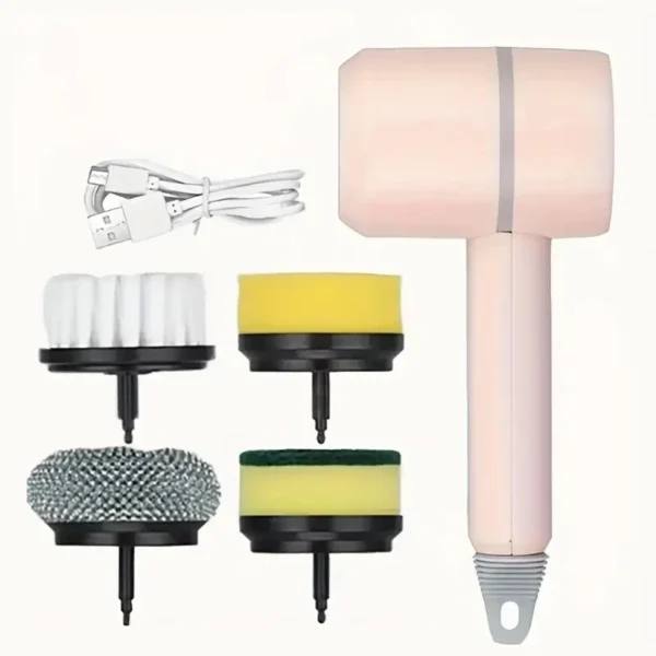 Electric Spin Scrubber Handheld, Cordless Cleaning Brush with 4 Replaceable Brush Heads, Power Scrubber for Kitchen Bathroom Sto - Image 7